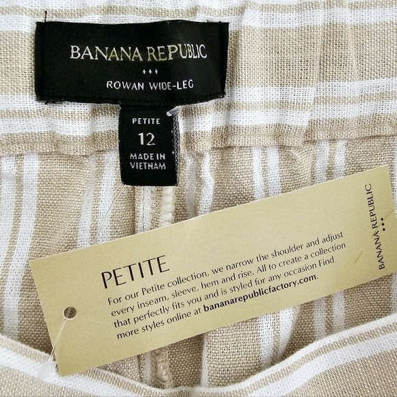 New! Banana Republic Rowan Wide Leg High Waist Cropped Pull On Pants 12 Petite - Picture 8 of 9